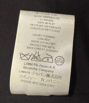 Givenchy Paris Black Cropped Zip Hoodie – Size M