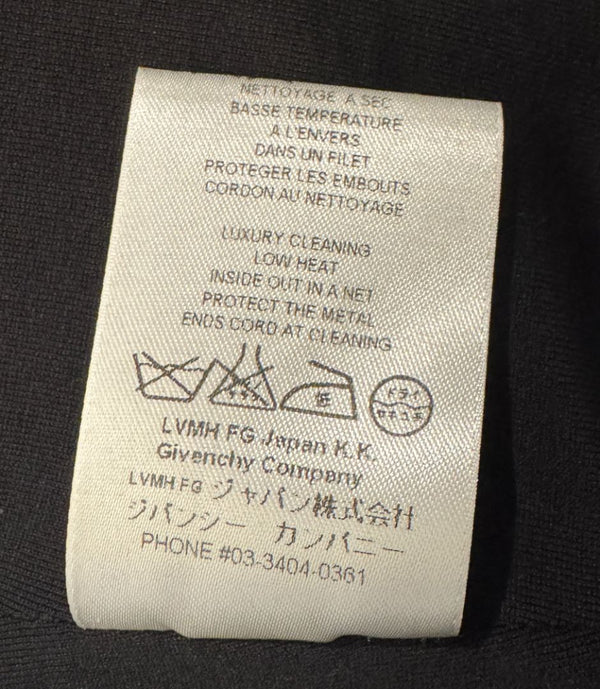 Givenchy Paris Black Cropped Zip Hoodie – Size M