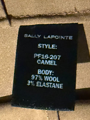 Sally LaPointe Camel Wool Belted Tunic Shirt - Size 10