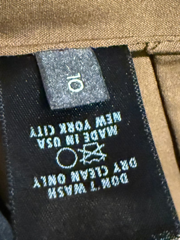 Sally LaPointe Camel Wool Belted Tunic Shirt - Size 10