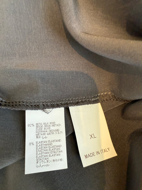 Brunello Cucinelli Sleeveless Silk Blouse with Chain Detail - XL