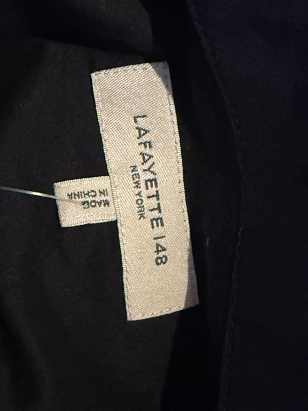 Lafayette 148 New York Black Cotton Shirt Dress – Size XL