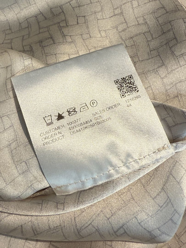 Kiton Woven Print Silk Blouse - L