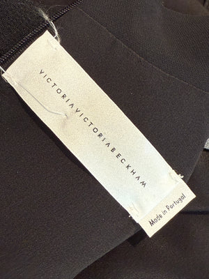 Victoria Victoria Beckham Wool Shift Dress with Contrast Cuffs - Size 8