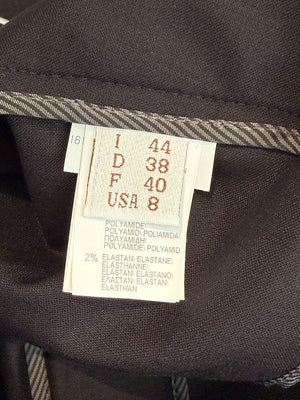 Brunello Cucinelli Black Tapered Trousers with Monili Bead Belt - Size 8