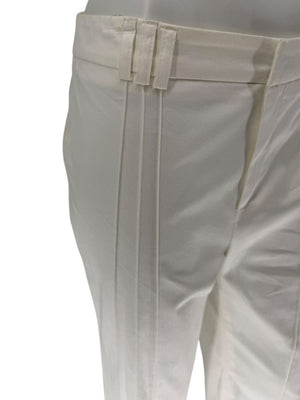Philippe Adec White Tailored Wide-Leg Trousers – Size 14