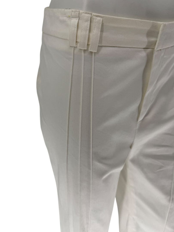 Philippe Adec White Tailored Wide-Leg Trousers – Size 14