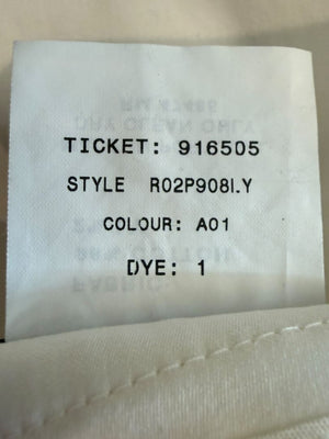 Philippe Adec White Tailored Wide-Leg Trousers – Size 14