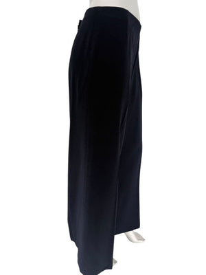 Rena Lange Navy Wide-Leg Tailored Trousers – Size US 12 / DE 42
