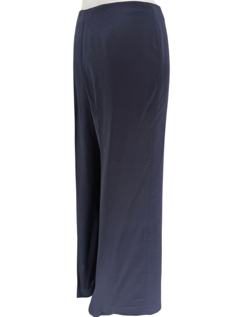 Rena Lange Navy Wide-Leg Tailored Trousers – Size US 12 / DE 42