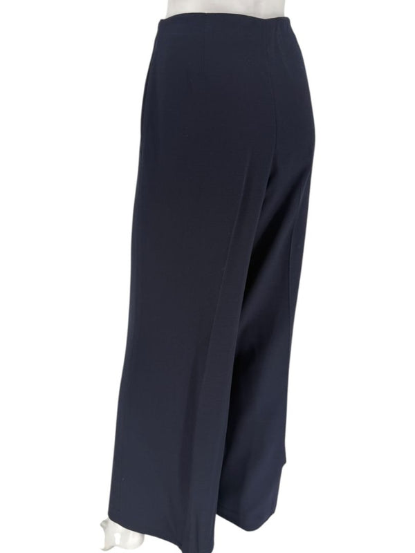 Rena Lange Navy Wide-Leg Tailored Trousers – Size US 12 / DE 42