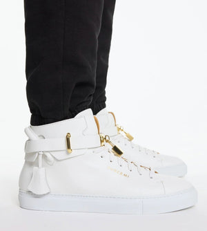 Buscemi 100MM White Leather High-Top Sneakers – Men’s Size 41