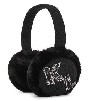 Karl Lagerfeld Paris Faux Fur "KL Patch" Earmuffs – One Size
