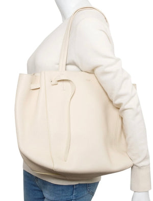 Celine Chalk Soft-Grained Calfskin Cabas Phantom Tote