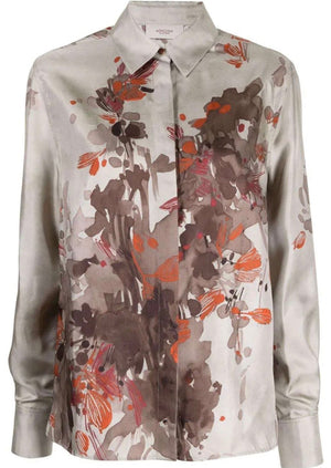 Agnona Printed Silk Shirt – Size 44 (IT)