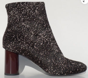 PROENZA SCHOULER black pony fur marled ankle boots - Sz 39.5