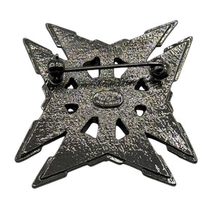 Chanel Strass & Faux Pearl Maltese Cross CC Brooch Pendant