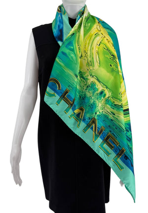 Chanel CC 100% Silk Scarf