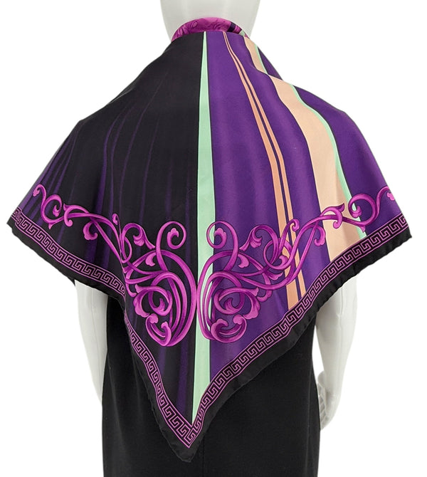 Versace 100% Silk Scarf - Medusa Logo