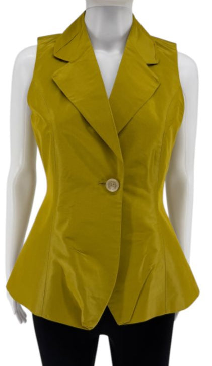 Pauw Amsterdam 2-Piece Silk Peplum Vest & Convertible Wrap – Size 36