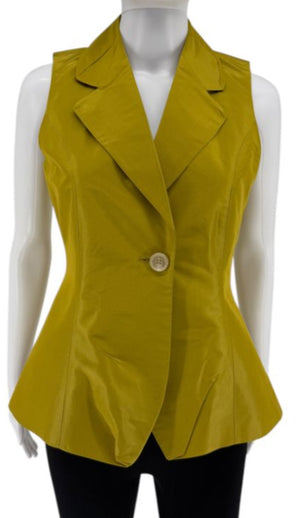 Pauw Amsterdam 2-Piece Silk Peplum Vest & Convertible Wrap – Size 36