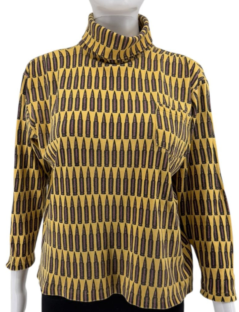 Stephen Sprouse Bullet Print Turtleneck Top – Size M (Good Condition)