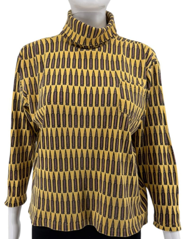 Stephen Sprouse Bullet Print Turtleneck Top – Size M (Good Condition)