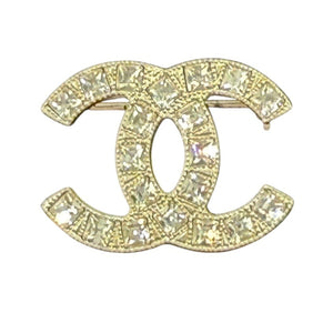 Chanel Crystal CC Brooch