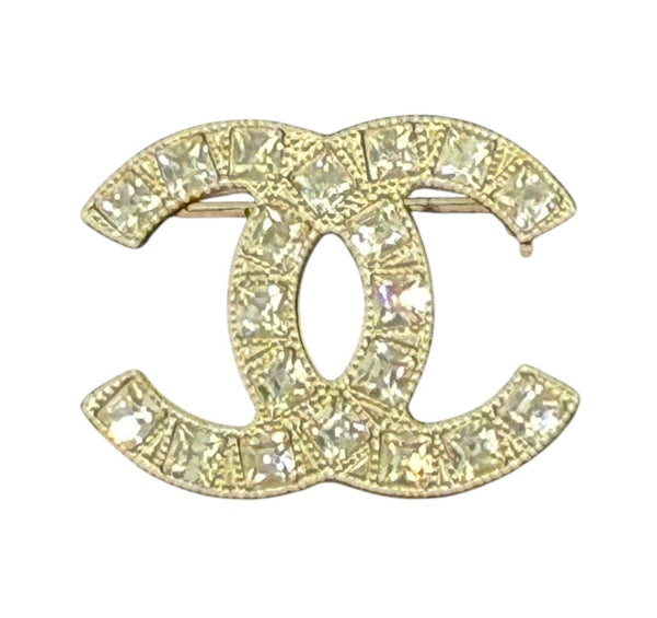 Chanel Crystal CC Brooch