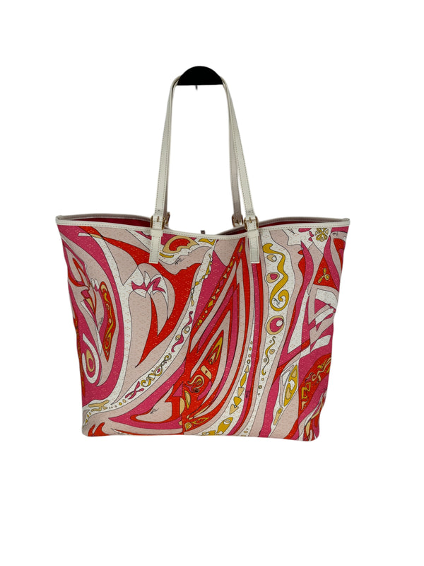 Emilio Pucci Patterned Coated Canvas Tote