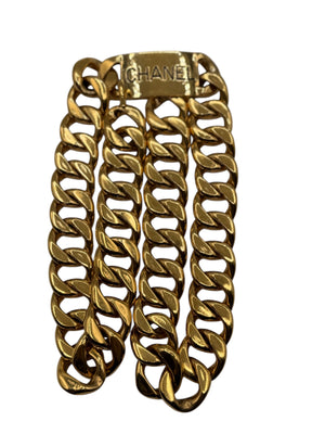 Chanel Gold Logo/Badge Oversized Chain Belt