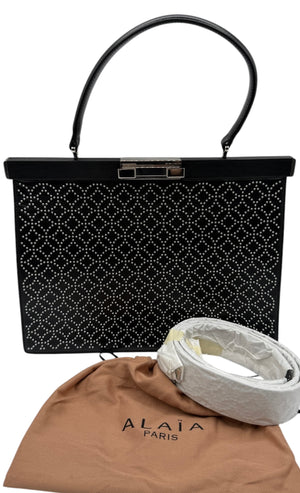 Alaia Large Cecile Studded Calf Leather Bag
