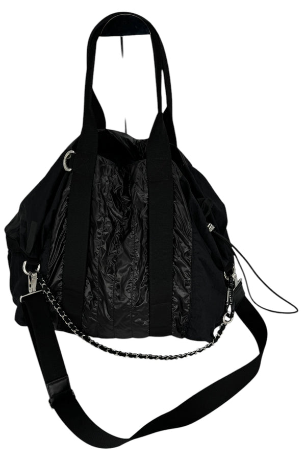 Chanel Black Slouchy Nylon Tote bag with Chain *Brand New*