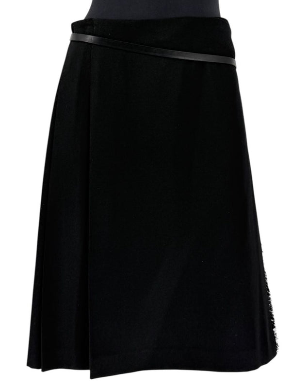 Burberry London Black Wool Kilt Skirt – Size US 12