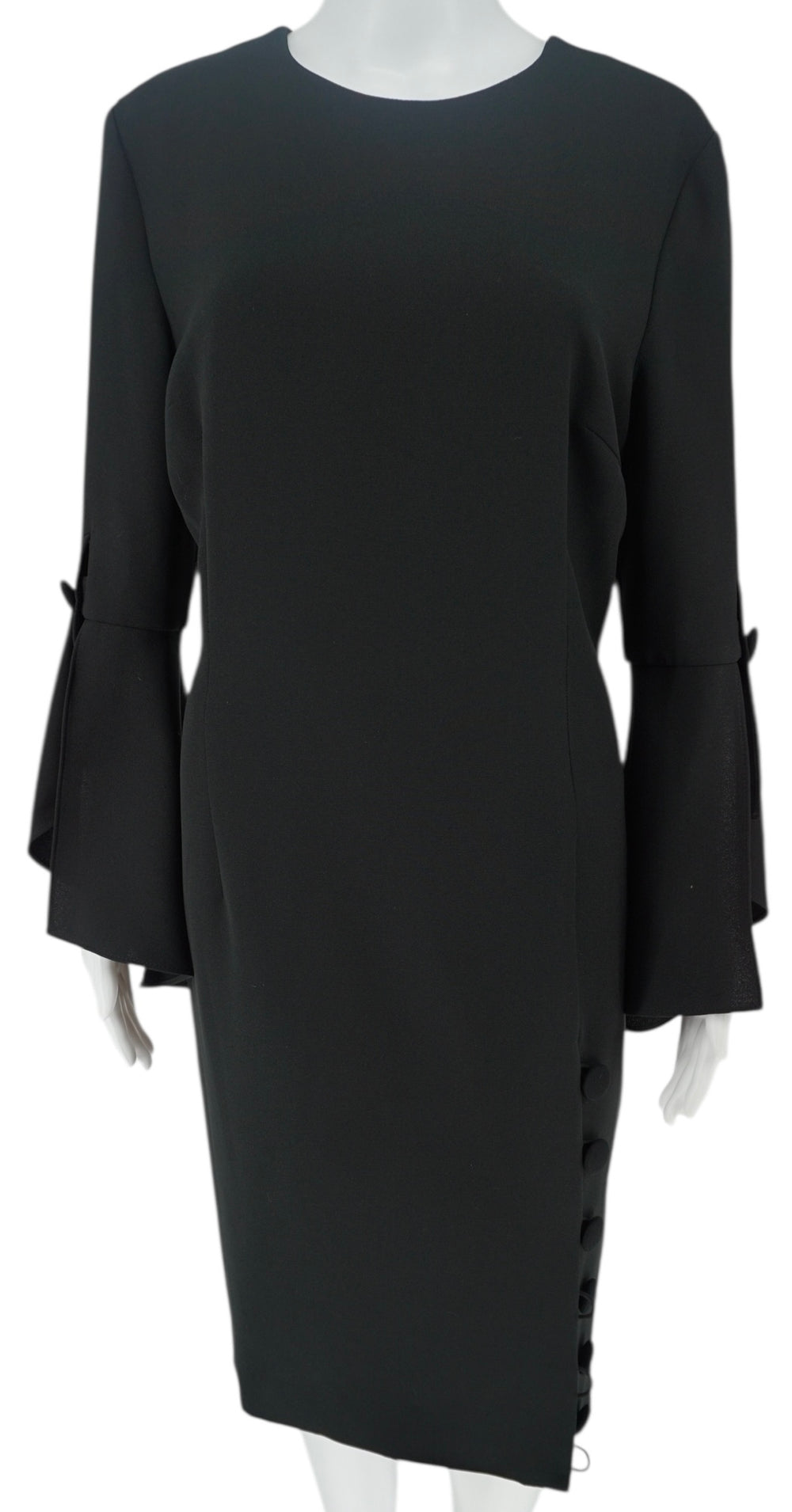 Prabal Gurung Black Bell Sleeve Button Detail Dress – Size 12 (New with Tags)