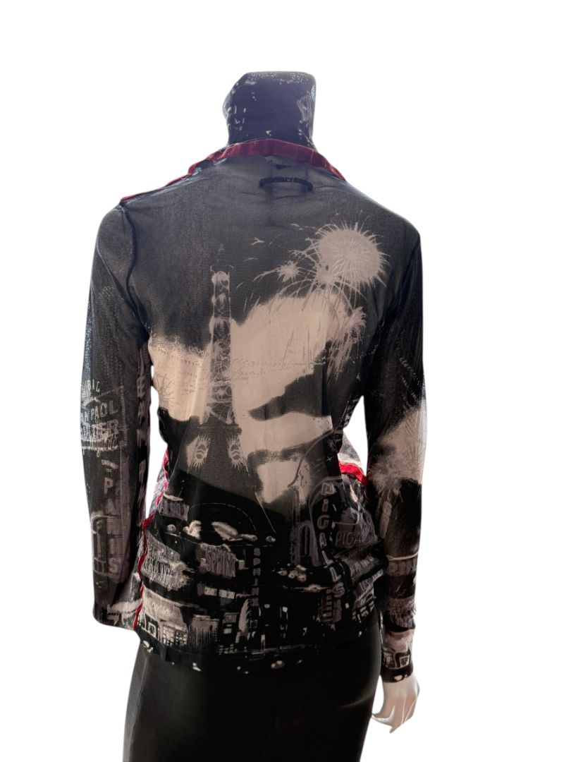 Jean Paul Gaultier “Pigalle” Paris Mesh Top – Size L