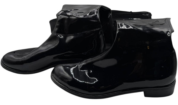 Stuart Weitzman 50/50 Over-the-Knee Boots in Black Patent Leather – Size 9.5