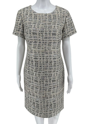 Pamella Roland Metallic Tweed Sheath Dress