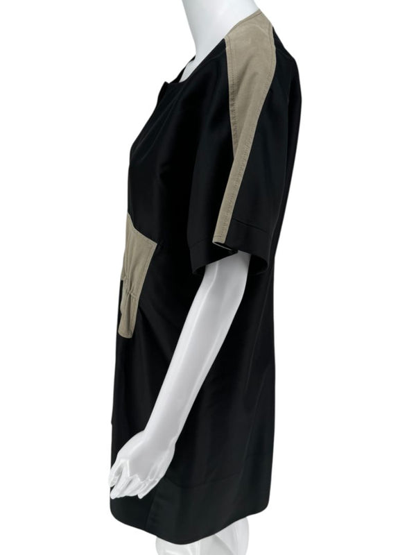 Balenciaga Paris Two-Tone Cinched Waist Shift Dress – Size 10
