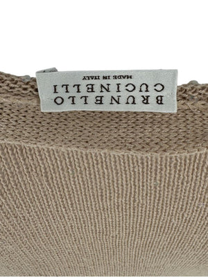 Brunello Cucinelli Beige Cashmere Blend Dolman Sleeve Sweater – Size L
