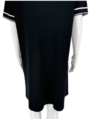 Rag & Bone Black Tipped Knit T-Shirt Dress - M