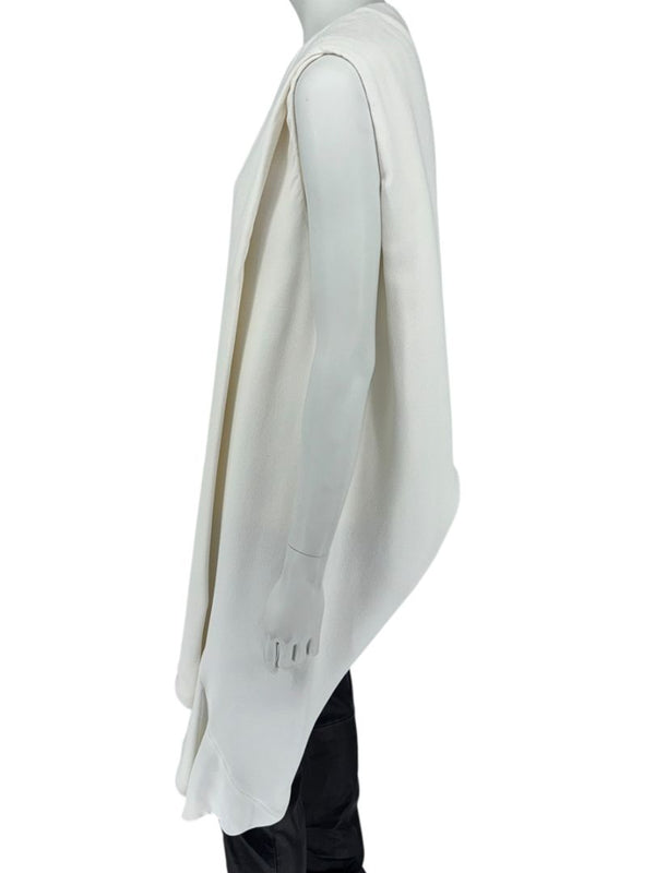 Calvin Klein 205W39NYC Ivory Asymmetrical Drape Top - Size US 8