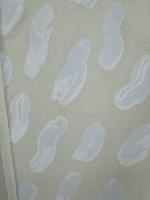 Marni Textured Cream Print Shift Dress with Silk Trim - Size 4