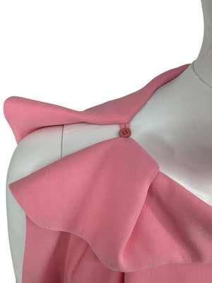 Valentino Ruffle Side Sleeveless Mini with laying collar and side button - Size 12