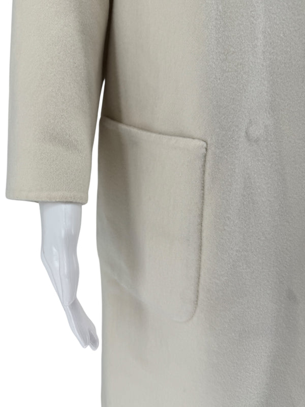 Brunello Cucinelli Reversible Cashmere Coat with Monili Detail - Size 4