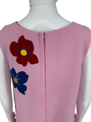 Dolce & Gabbana Appliqué Floral A-Line Dress - Size 10