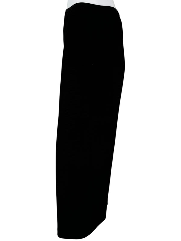 Alaïa Black Piqué Knit Wide-Leg Pants - Size 42