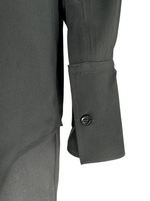 Sportmax Black Silk-Blend Concealed Placket Shirt – Size US 10 / IT 44
