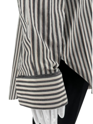 Brunello Cucinelli Striped Shirt with Monili Detail - Size L