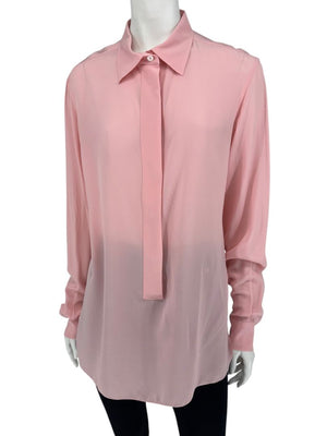 Victoria Beckham Rose Pink Silk Blouse – Size US 10 / UK 14